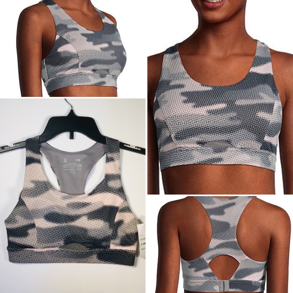 Xersion Medium Support Peach (soft pink) Camo Sports Bra NWT 🩷